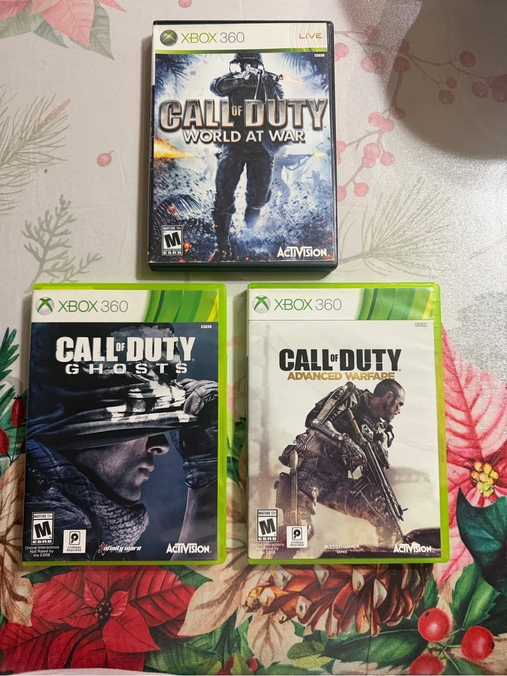 Call of Duty Xbox 360 Game Bundle - Black & White Covers